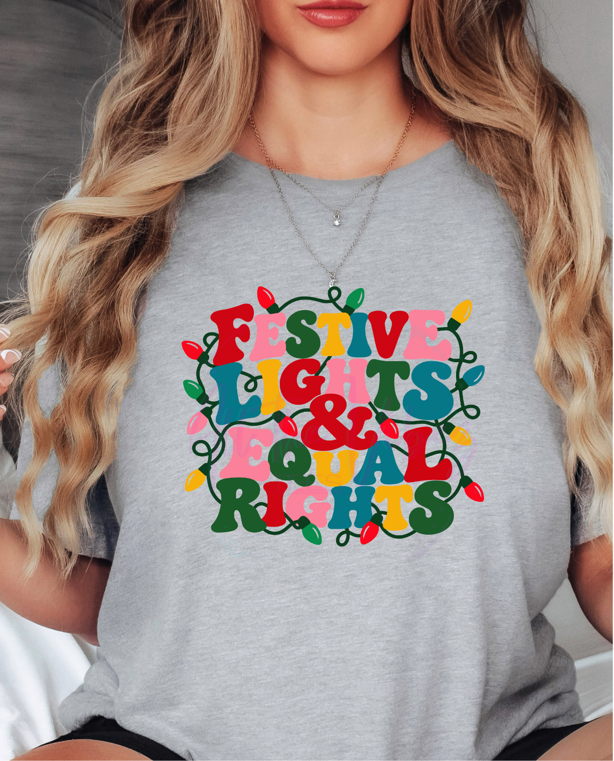 Festive Lights & Equal Rights Shirt | Holiday Graphic Tee