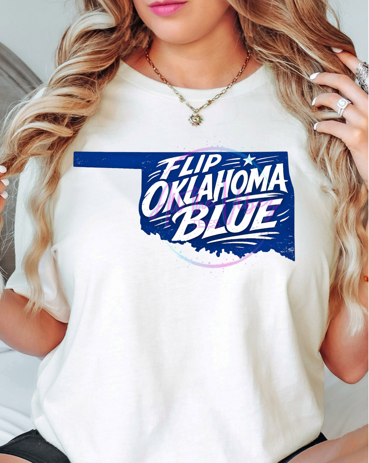 Customizable Flip it Blue State shirt design