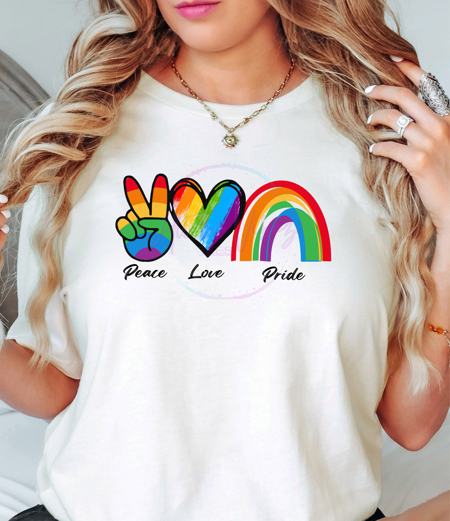 Peace Love Pride Rainbow Graphic Tee | LGBTQ+ Pride Shirt