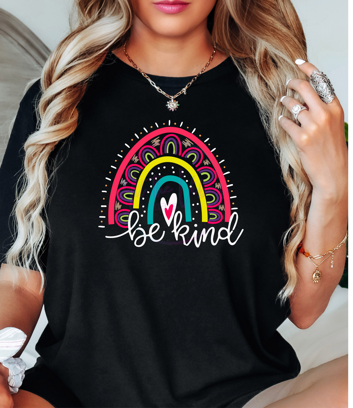 Be Kind Rainbow Graphic T-Shirt