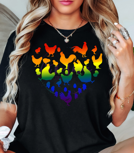 Chicken Love Heart T-shirt