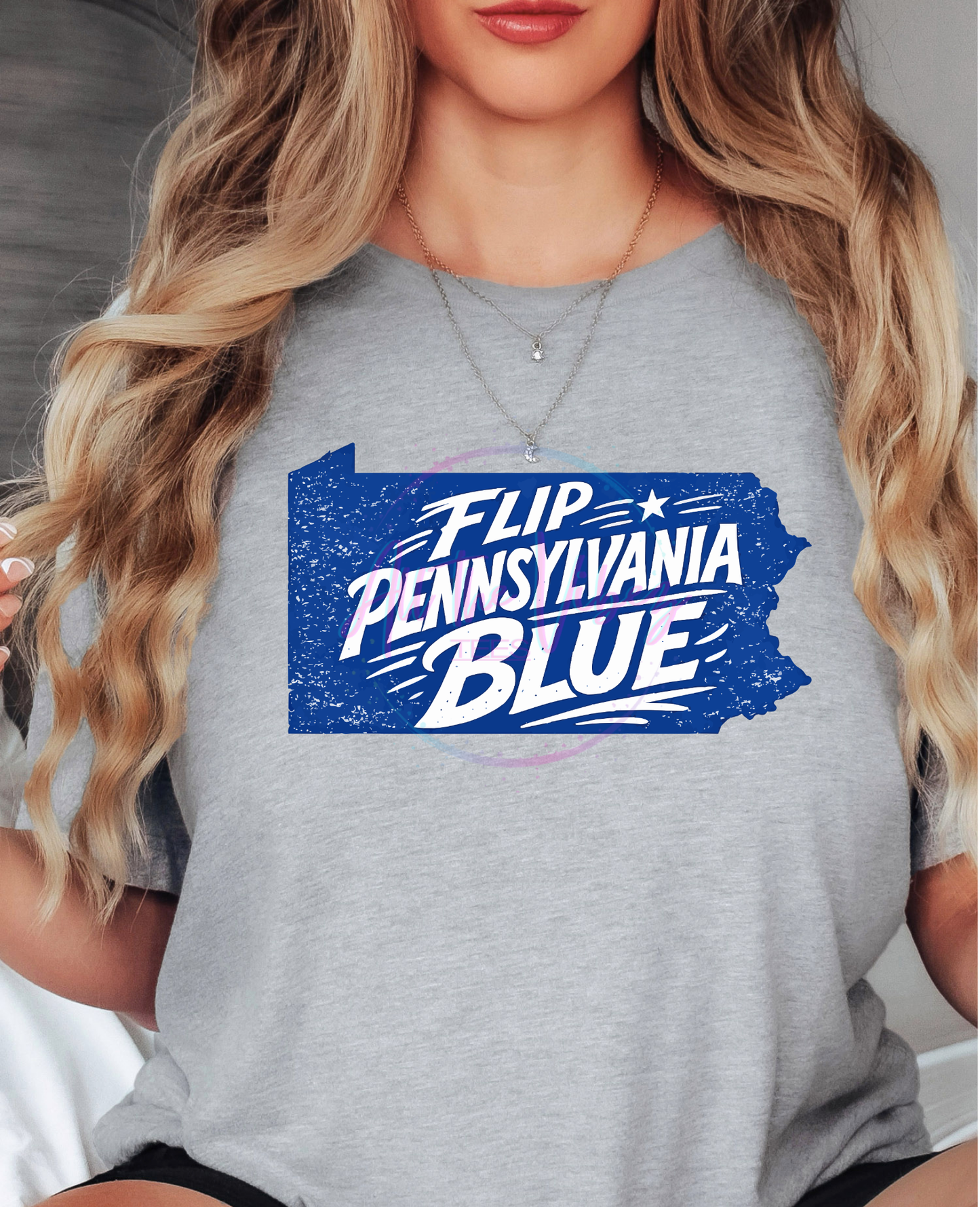 Customizable Flip it Blue State shirt design