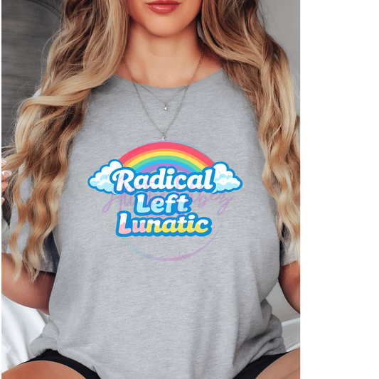 Radical Left Lunatic Rainbow Graphic T-shirt